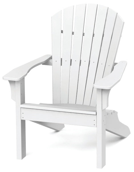 Seaside Adirondack Shellback Chair – Classic Outdoor Patio Lounge Chair