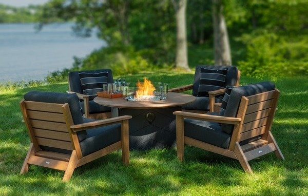 Seaside Aura 50″ Round Fire Table – 55,000 BTU Outdoor Patio Fire Table