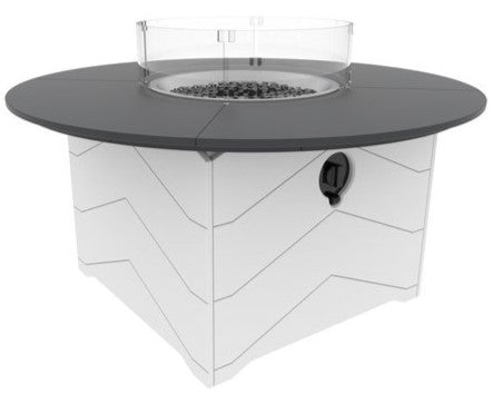 Seaside Aura 50″ Round Fire Table – 55,000 BTU Outdoor Patio Fire Table
