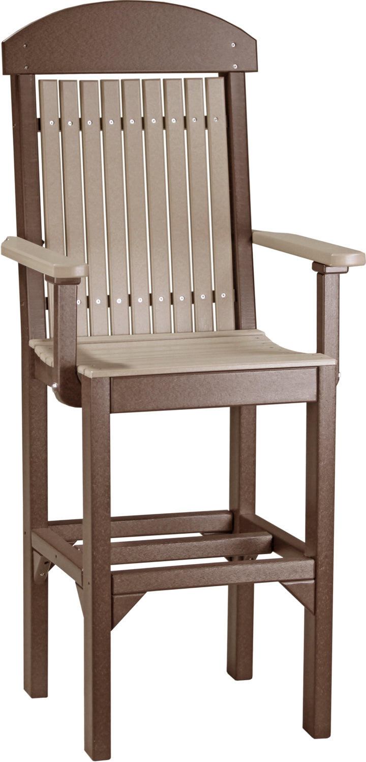 LuxCraft – Classic Arm Chair – Outdoor Dining Chair with Comfortable Armrests