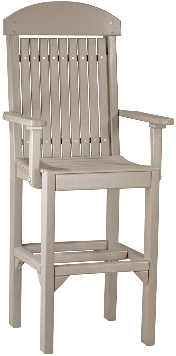 LuxCraft – Classic Arm Chair – Outdoor Dining Chair with Comfortable Armrests