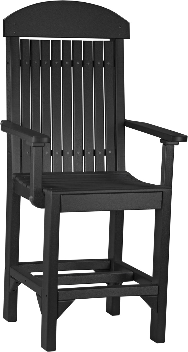 LuxCraft – Classic Arm Chair – Outdoor Dining Chair with Comfortable Armrests