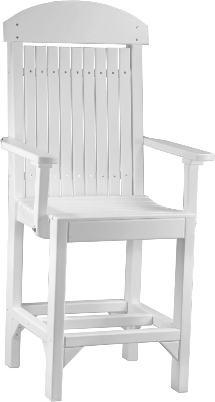 LuxCraft – Classic Arm Chair – Outdoor Dining Chair with Comfortable Armrests