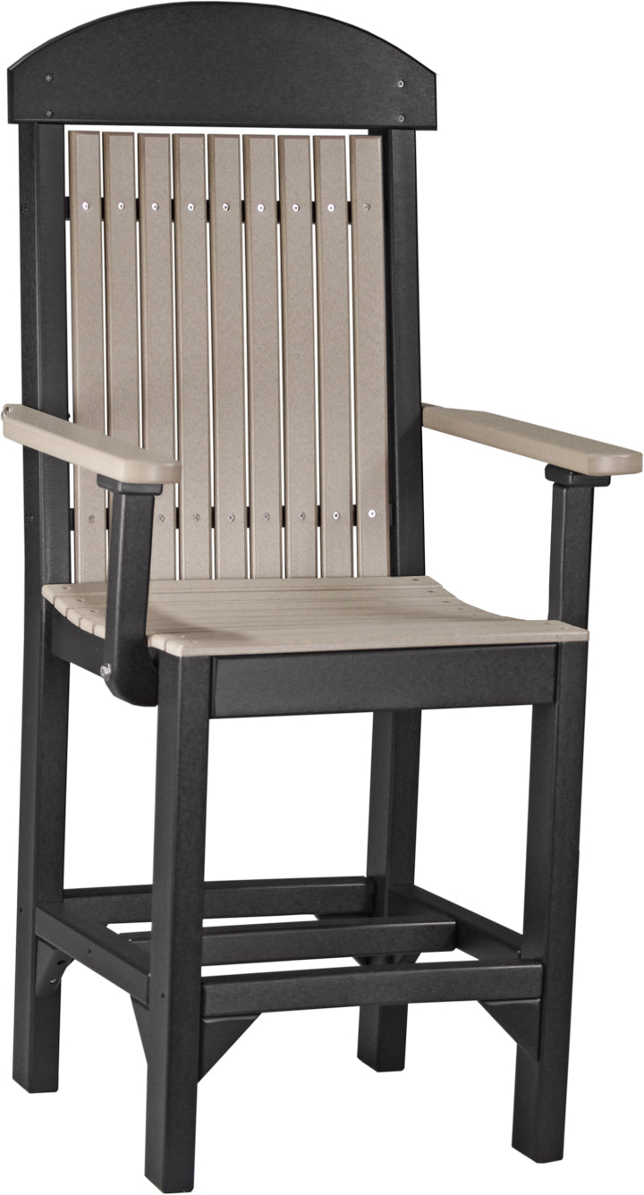 LuxCraft – Classic Arm Chair – Outdoor Dining Chair with Comfortable Armrests