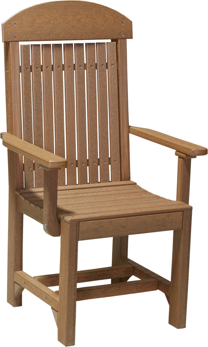 LuxCraft – Classic Arm Chair – Outdoor Dining Chair with Comfortable Armrests