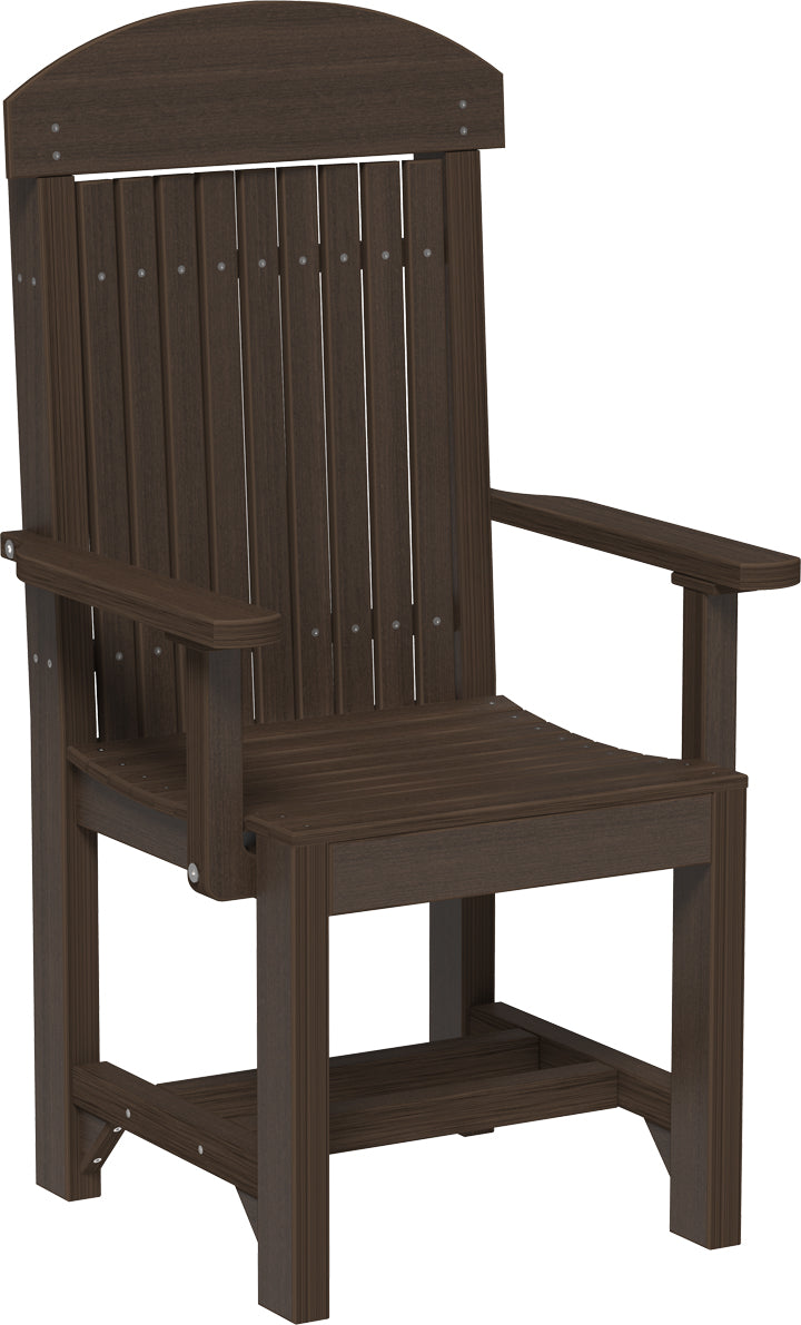 LuxCraft – Classic Arm Chair – Outdoor Dining Chair with Comfortable Armrests