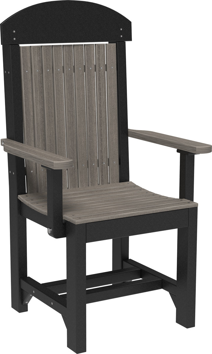LuxCraft – Classic Arm Chair – Outdoor Dining Chair with Comfortable Armrests