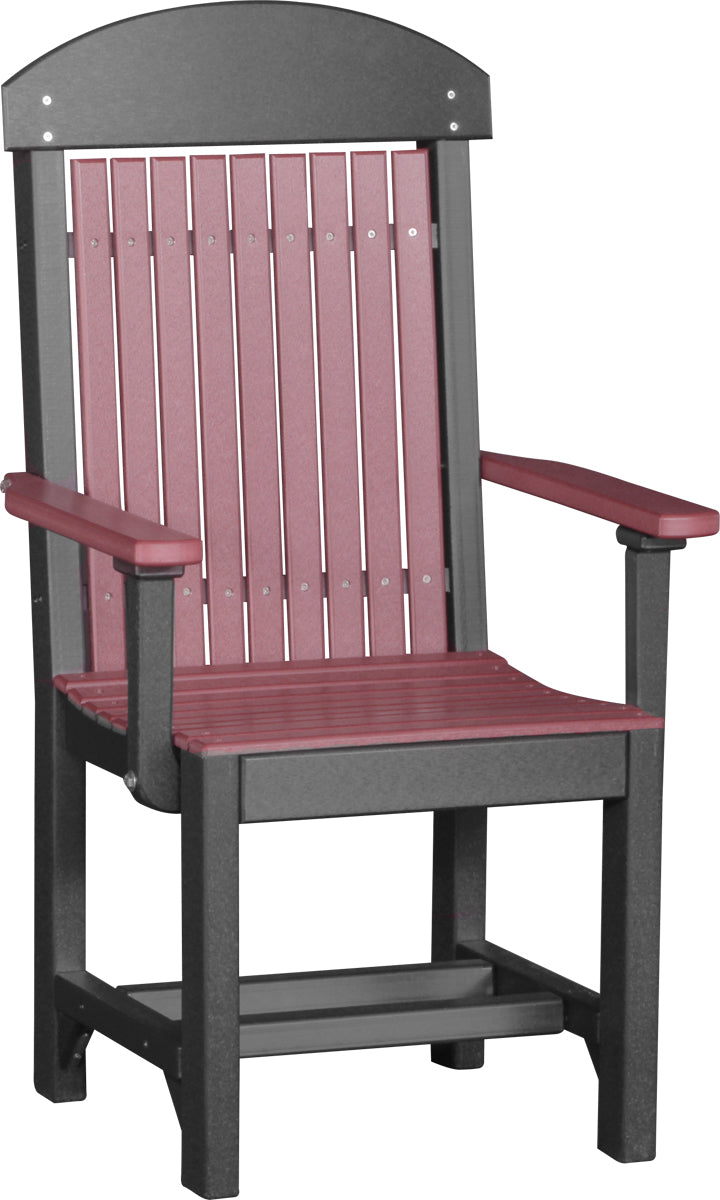 LuxCraft – Classic Arm Chair – Outdoor Dining Chair with Comfortable Armrests