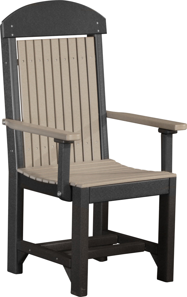 LuxCraft – Classic Arm Chair – Outdoor Dining Chair with Comfortable Armrests