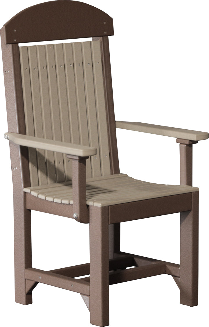 LuxCraft – Classic Arm Chair – Outdoor Dining Chair with Comfortable Armrests