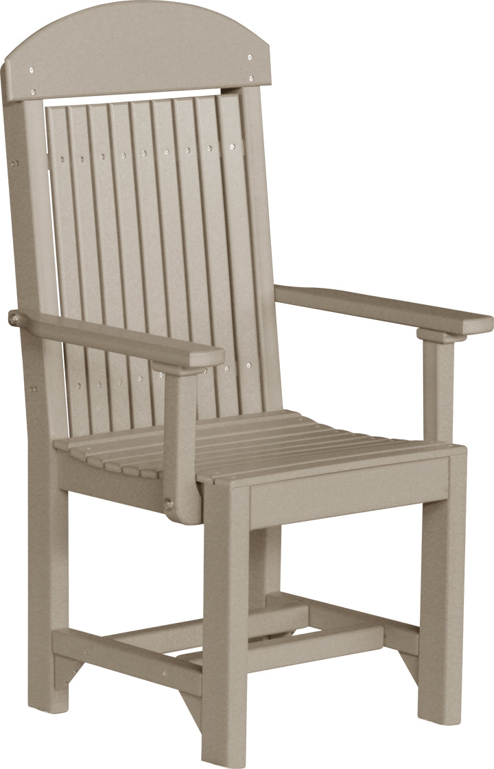 LuxCraft – Classic Arm Chair – Outdoor Dining Chair with Comfortable Armrests