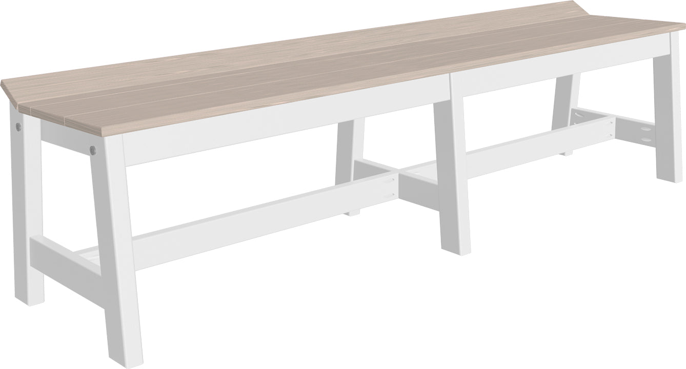 LuxCraft – Café Dining Bench 72″ – Large Outdoor Dining Bench for Patio Tables