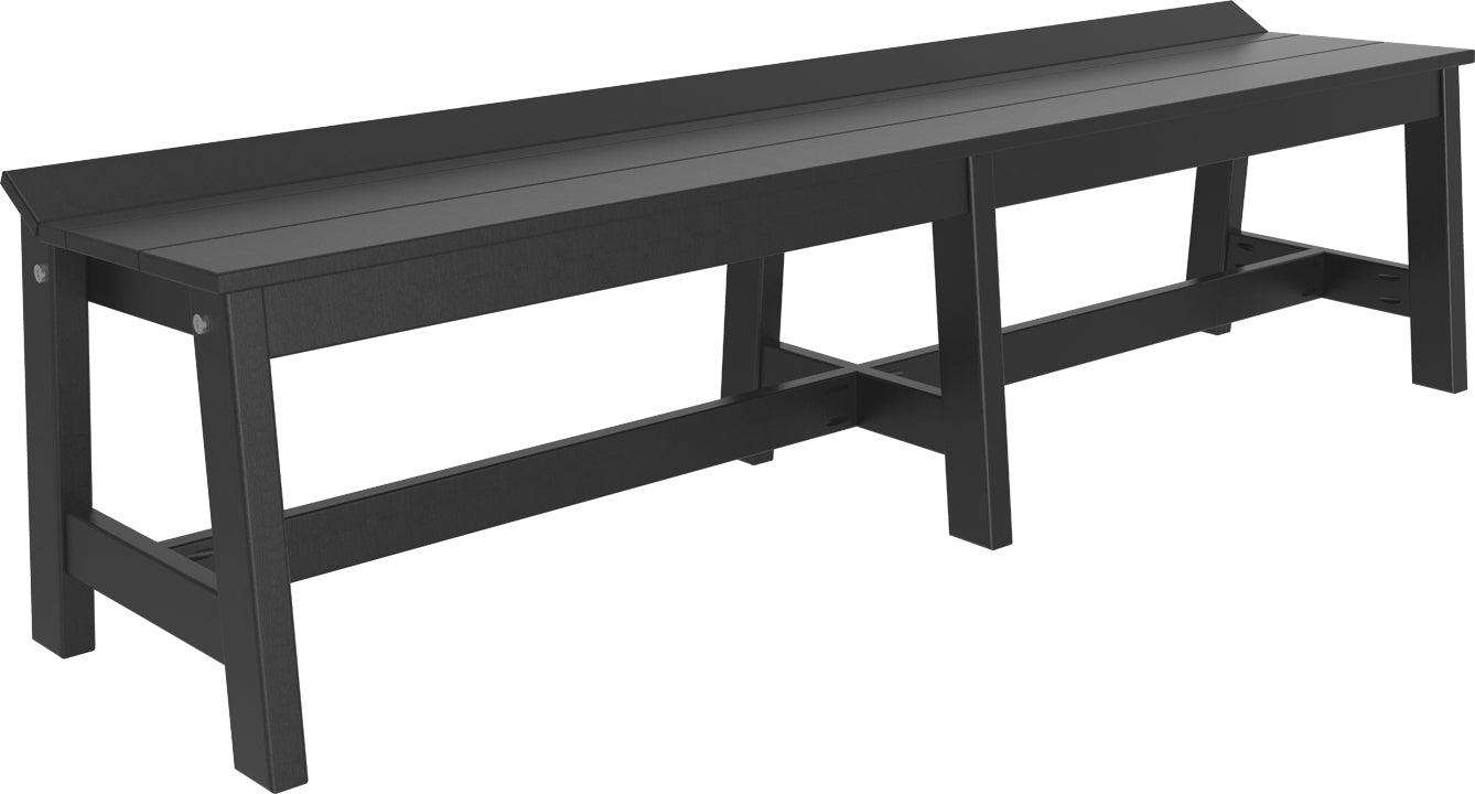 LuxCraft – Café Dining Bench 72″ – Large Outdoor Dining Bench for Patio Tables