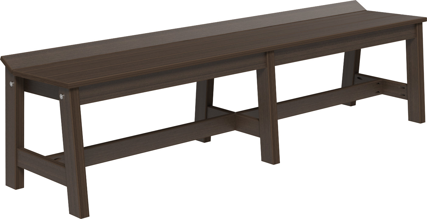 LuxCraft – Café Dining Bench 72″ – Large Outdoor Dining Bench for Patio Tables