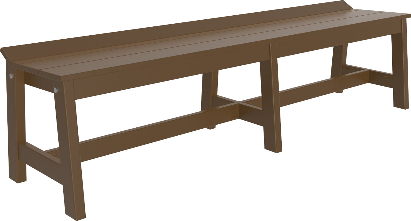LuxCraft – Café Dining Bench 72″ – Large Outdoor Dining Bench for Patio Tables