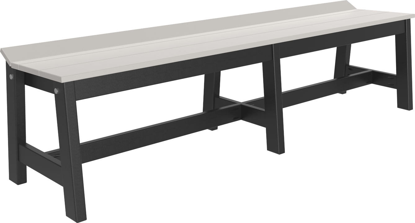 LuxCraft – Café Dining Bench 72″ – Large Outdoor Dining Bench for Patio Tables