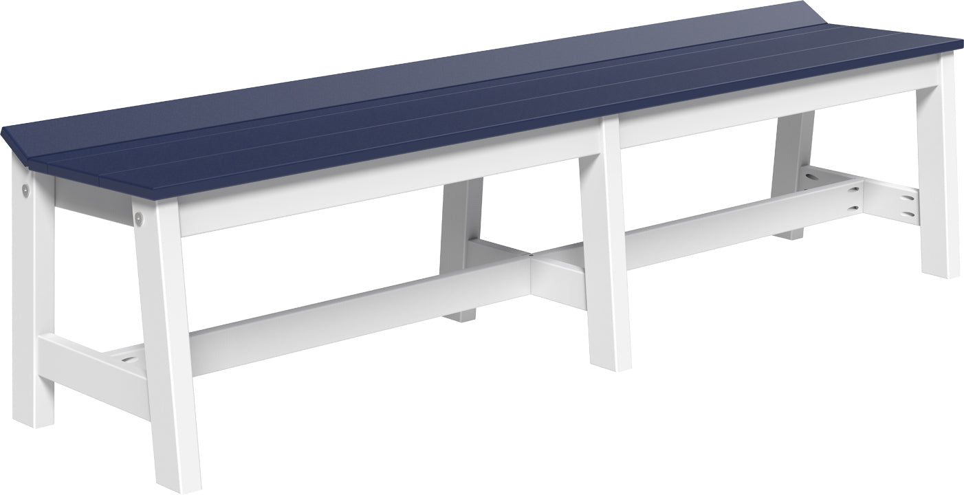 LuxCraft – Café Dining Bench 72″ – Large Outdoor Dining Bench for Patio Tables
