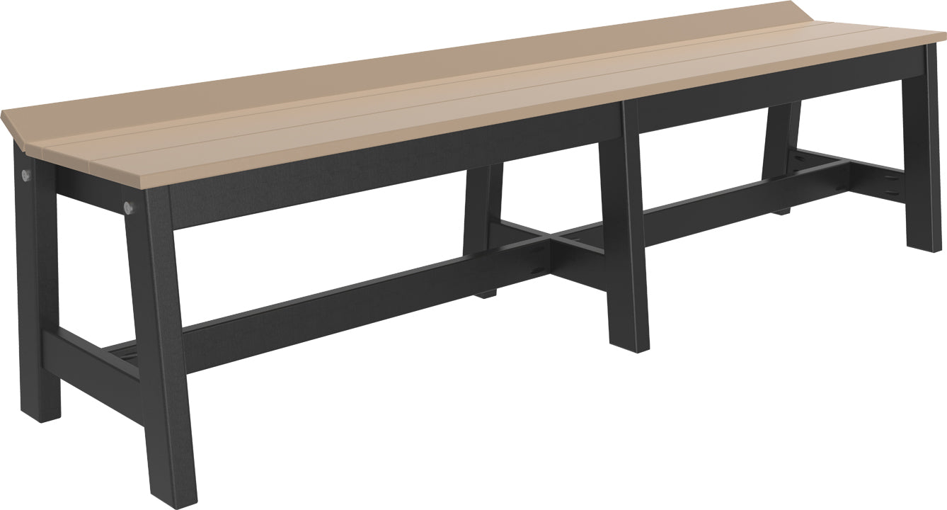 LuxCraft – Café Dining Bench 72″ – Large Outdoor Dining Bench for Patio Tables