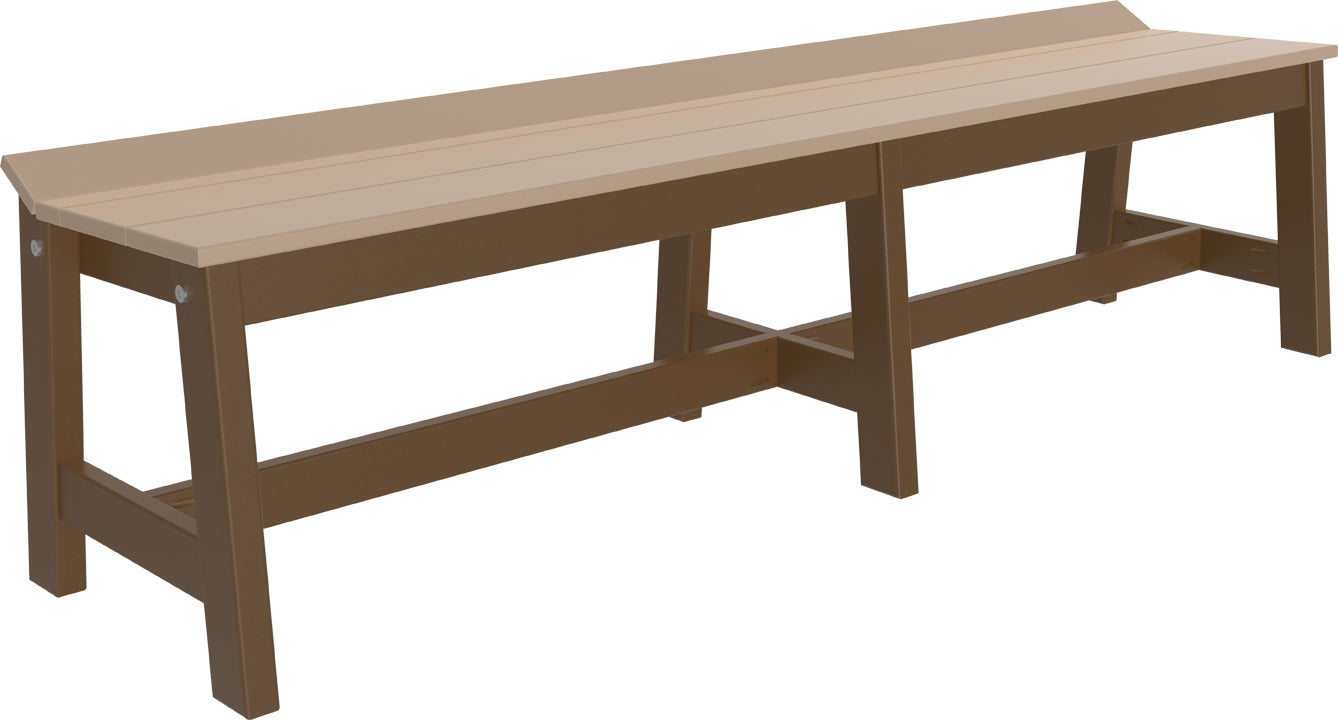 LuxCraft – Café Dining Bench 72″ – Large Outdoor Dining Bench for Patio Tables