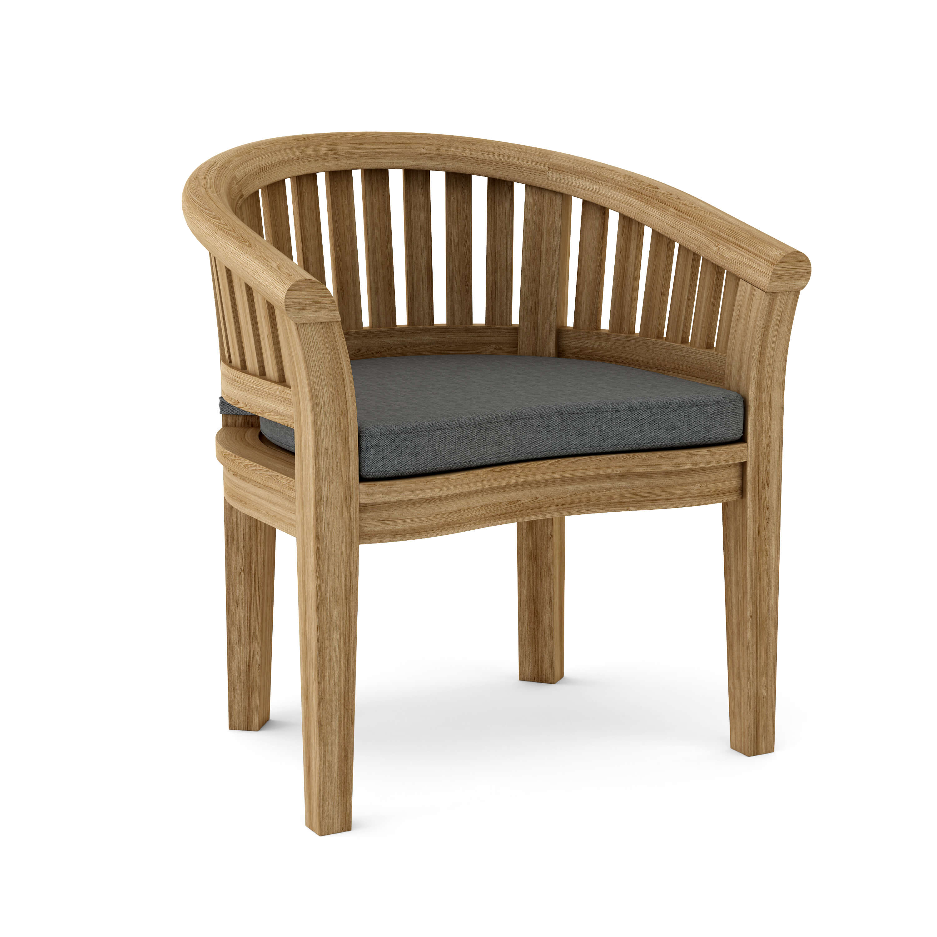 Anderson Teak Curve Dining Armchair Extra Thick – Heavy Duty Teak Outdoor Seating