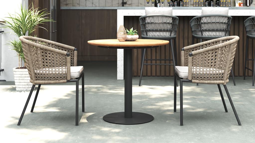 Colline Round Bistro Table - Ambiance Image~~