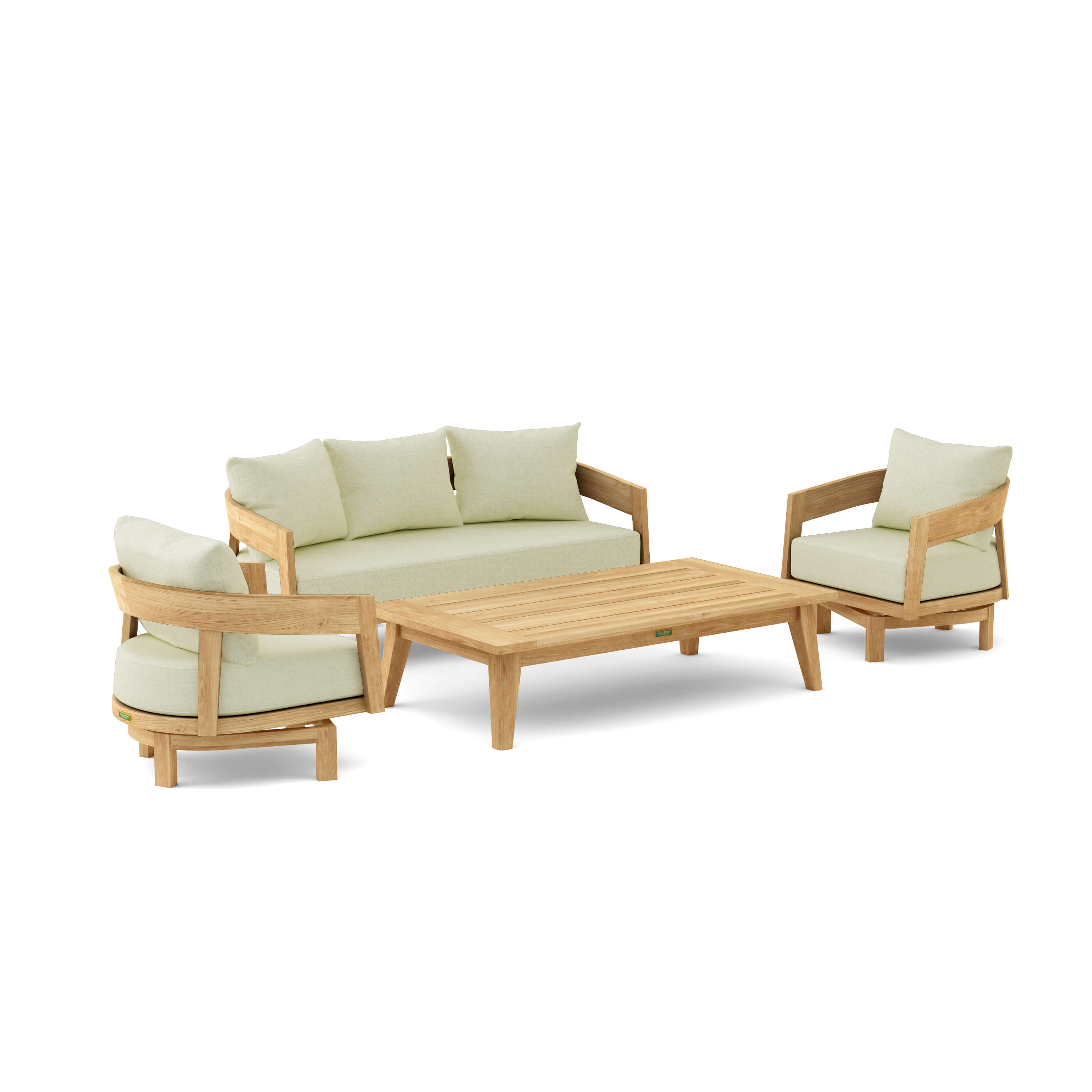 Anderson Teak Toscana 4-pc Deep Seating Swivel Set SET-370