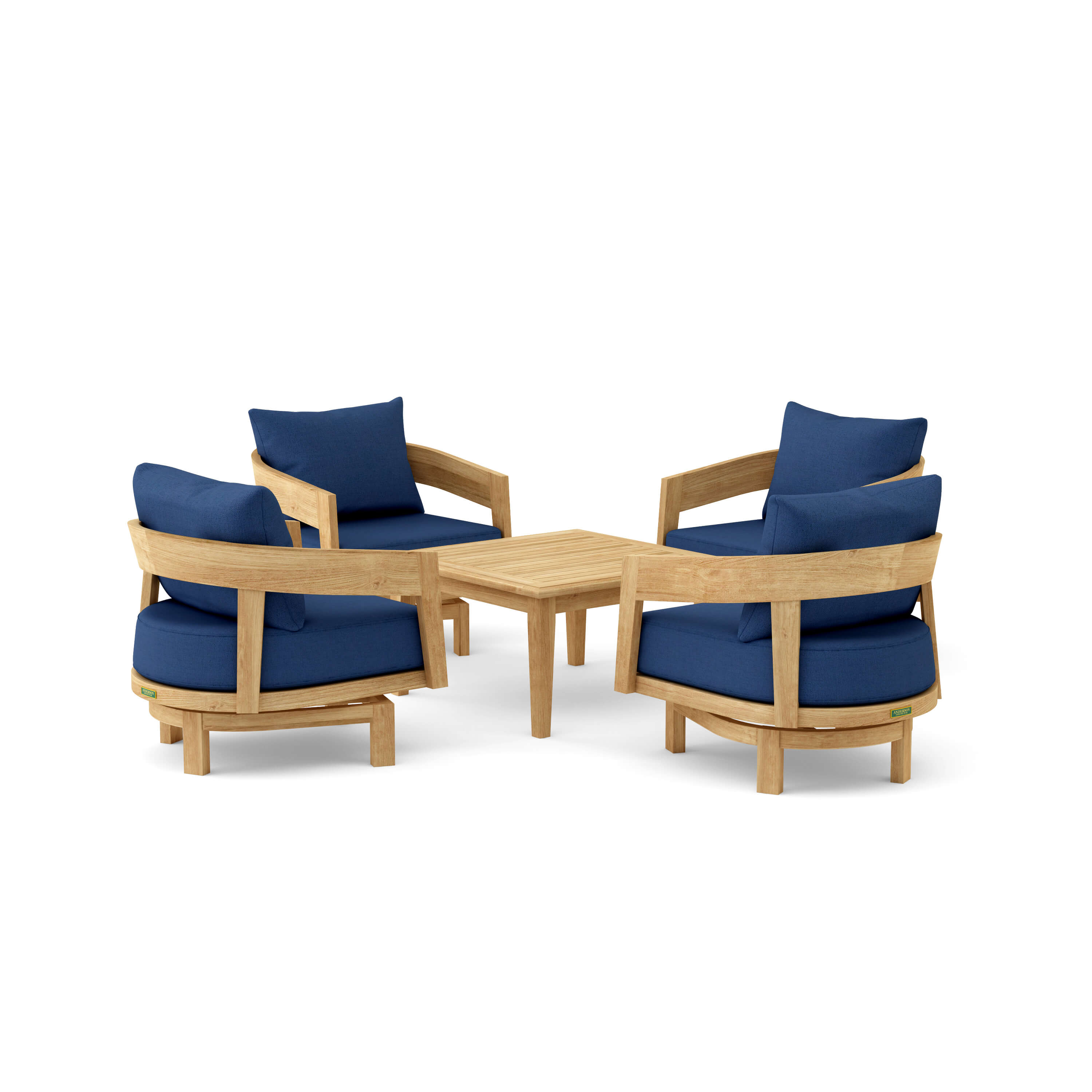Anderson Teak Toscana 5-pc Deep Seating Swivel SET-371