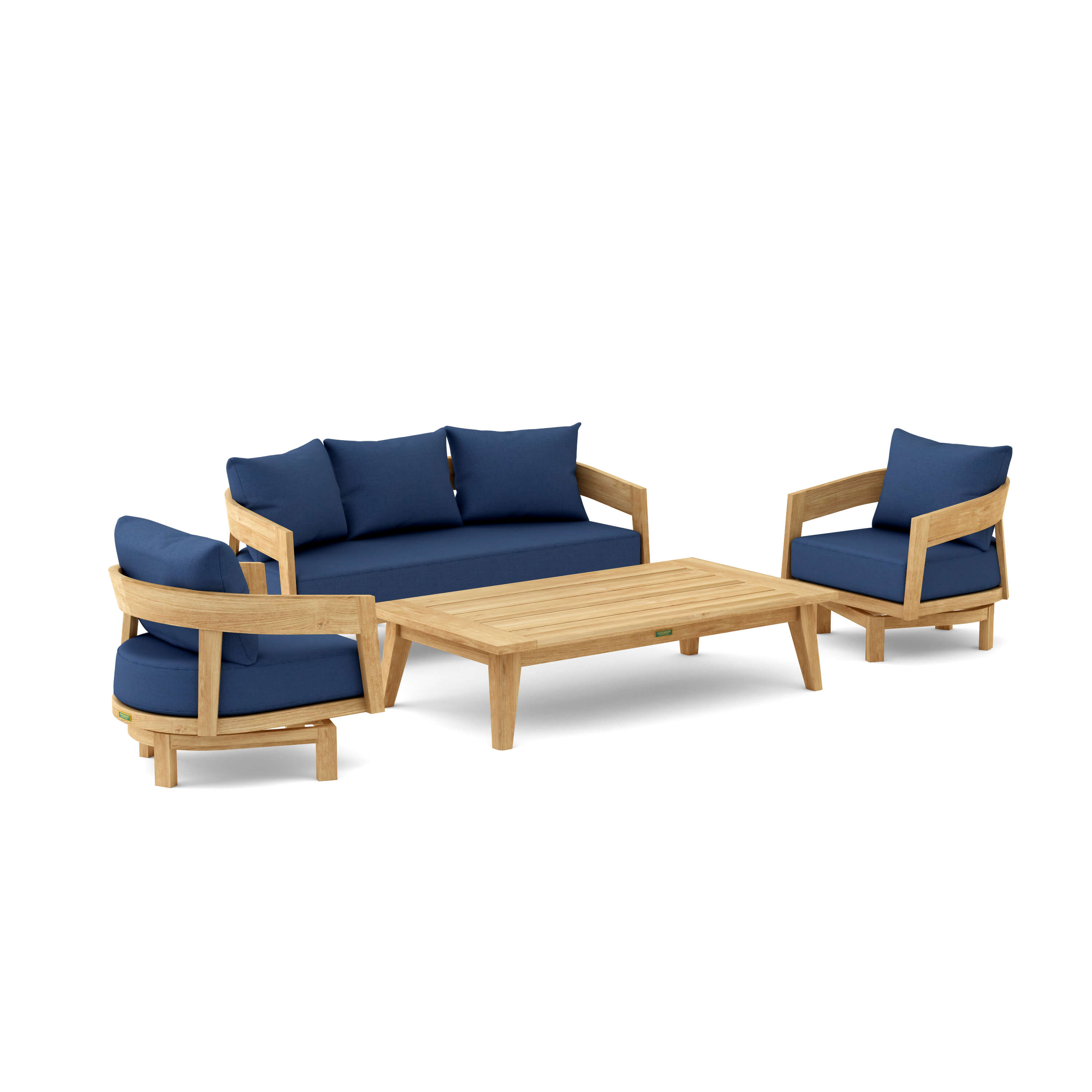 Anderson Teak Toscana 4-pc Deep Seating Swivel Set SET-370
