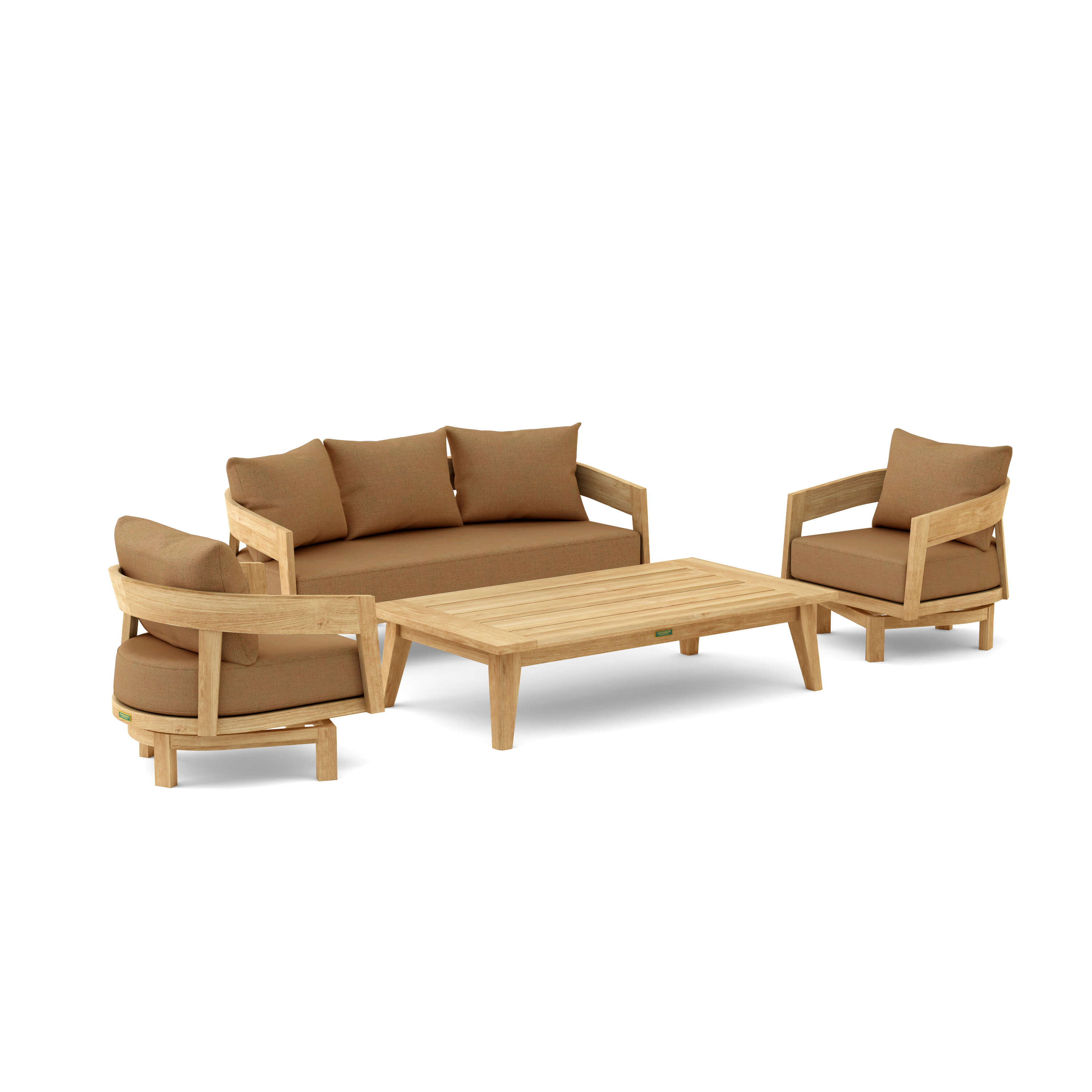 Anderson Teak Toscana 4-pc Deep Seating Swivel Set SET-370