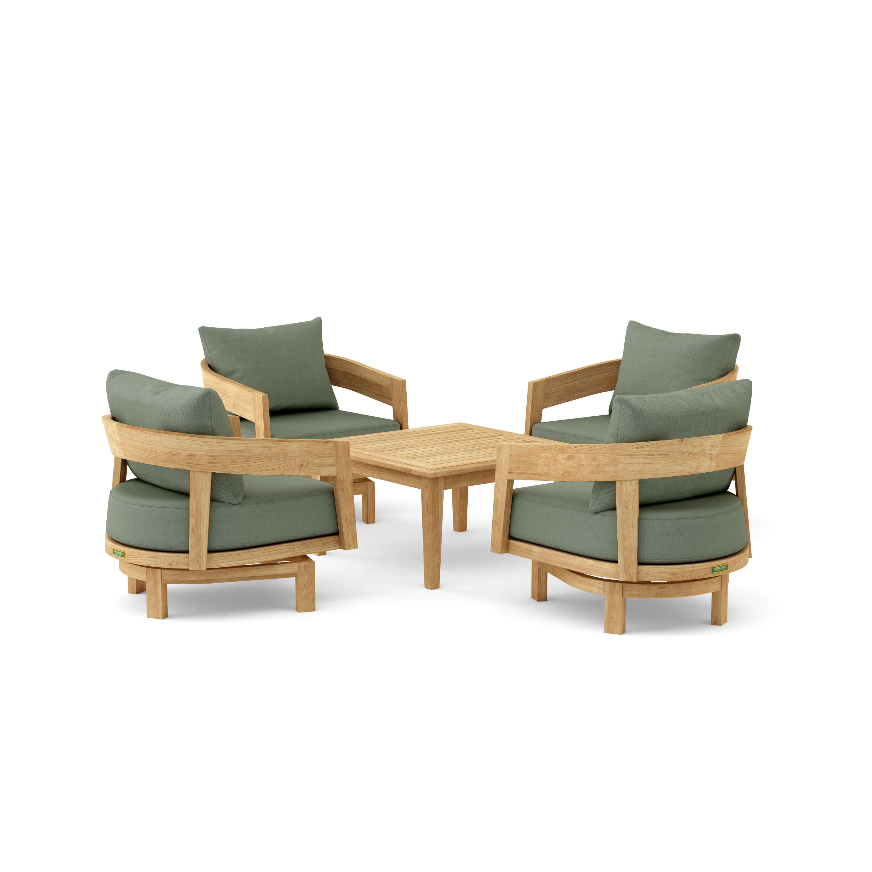 Anderson Teak Toscana 5-pc Deep Seating Swivel SET-371
