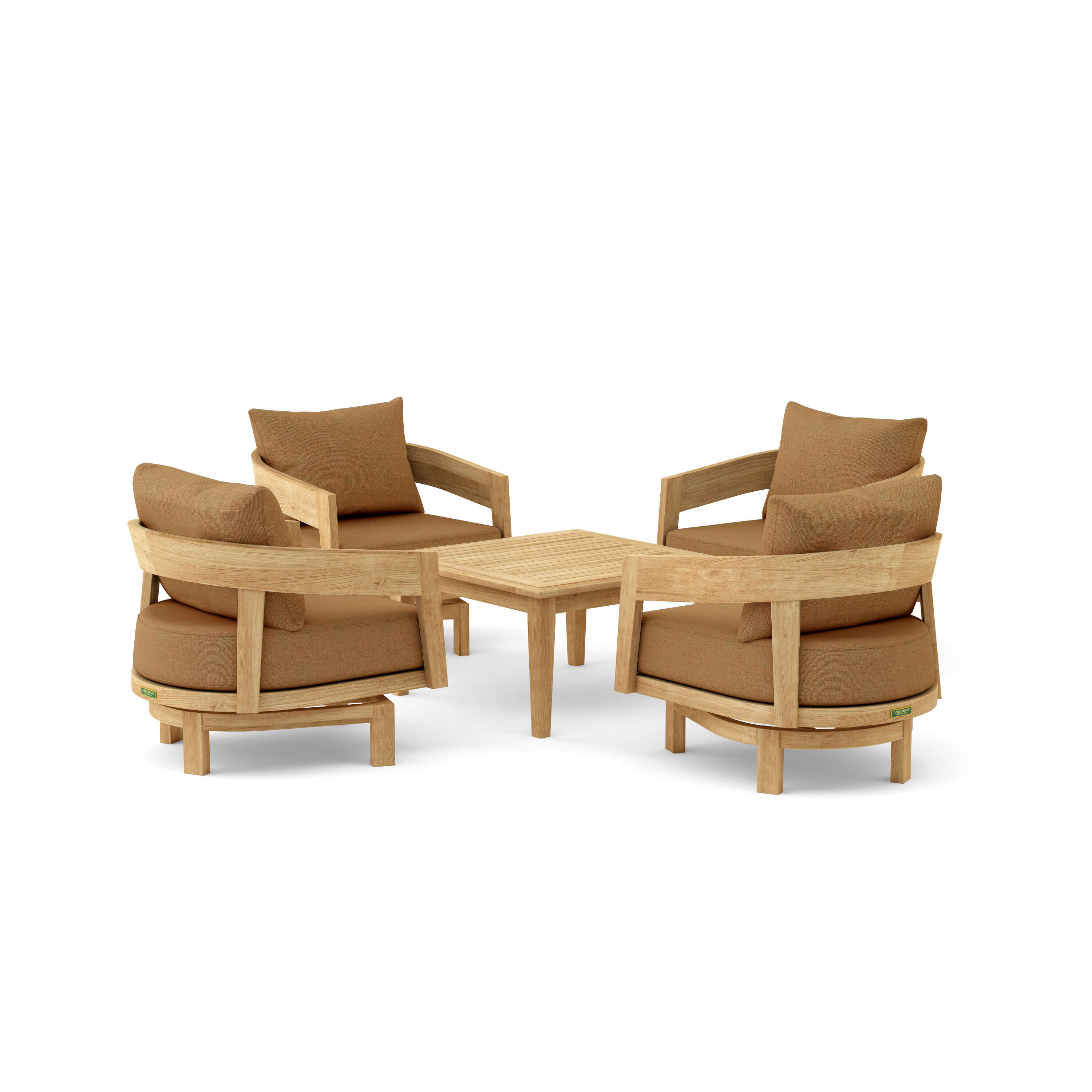 Anderson Teak Toscana 5-pc Deep Seating Swivel SET-371