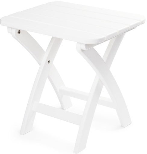 Seaside Coastline Harbor View Folding Side Table – Compact Outdoor Patio Table
