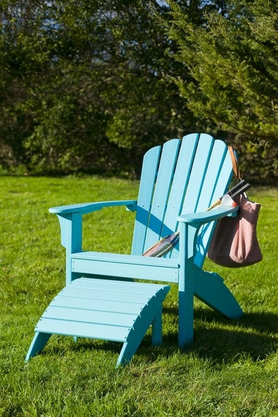 Seaside Coastline Harbor View Foot Stool – Outdoor Adirondack Footrest