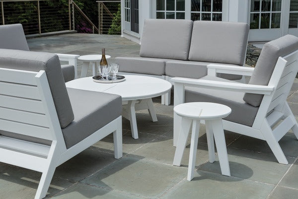 Seaside DEX Round Chat Table – 40″ Outdoor Patio Coffee Table