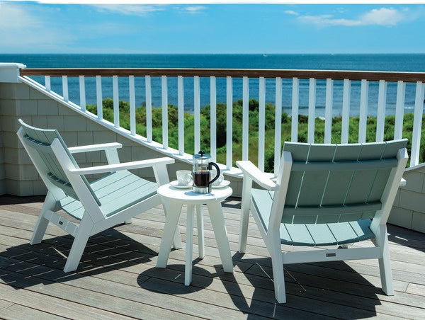Seaside DEX Round Side Table – Compact Outdoor Patio End Table