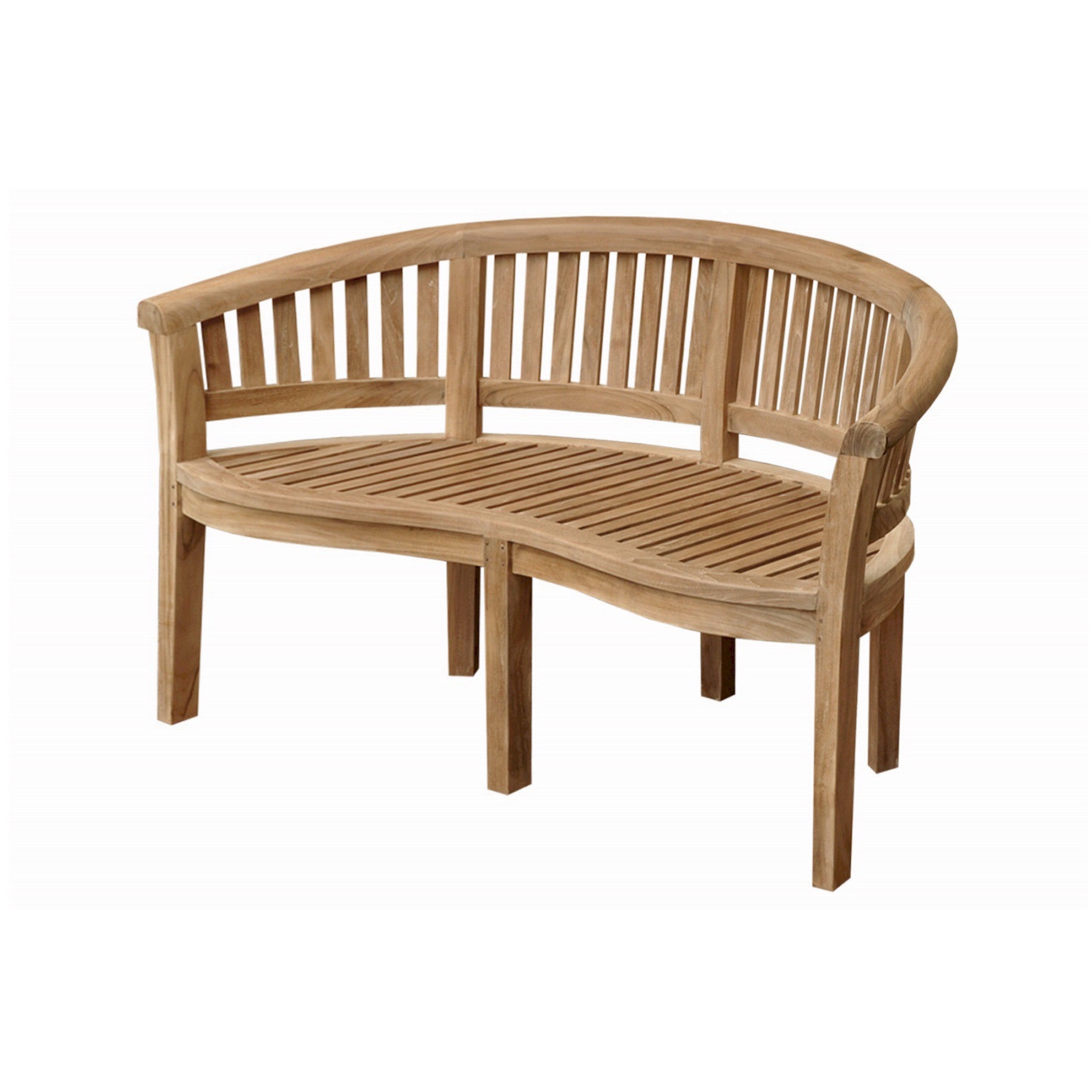 Anderson Teak – Curve 3-Seater Bench – Extra Thick Grade-A Teak Outdoor Seating