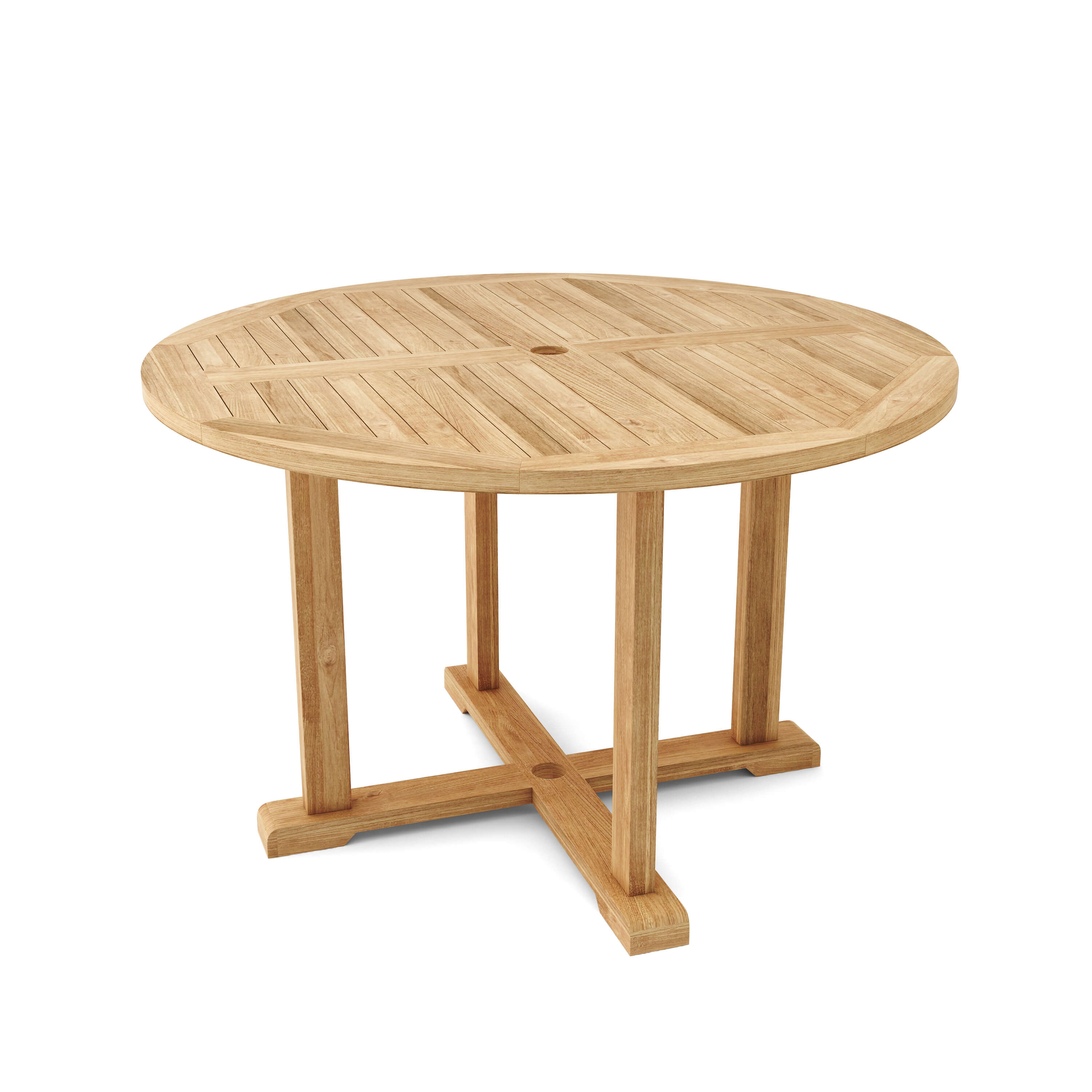 Anderson Teak Tosca 47″ Round Dining Table – Solid Teak Outdoor Patio Table
