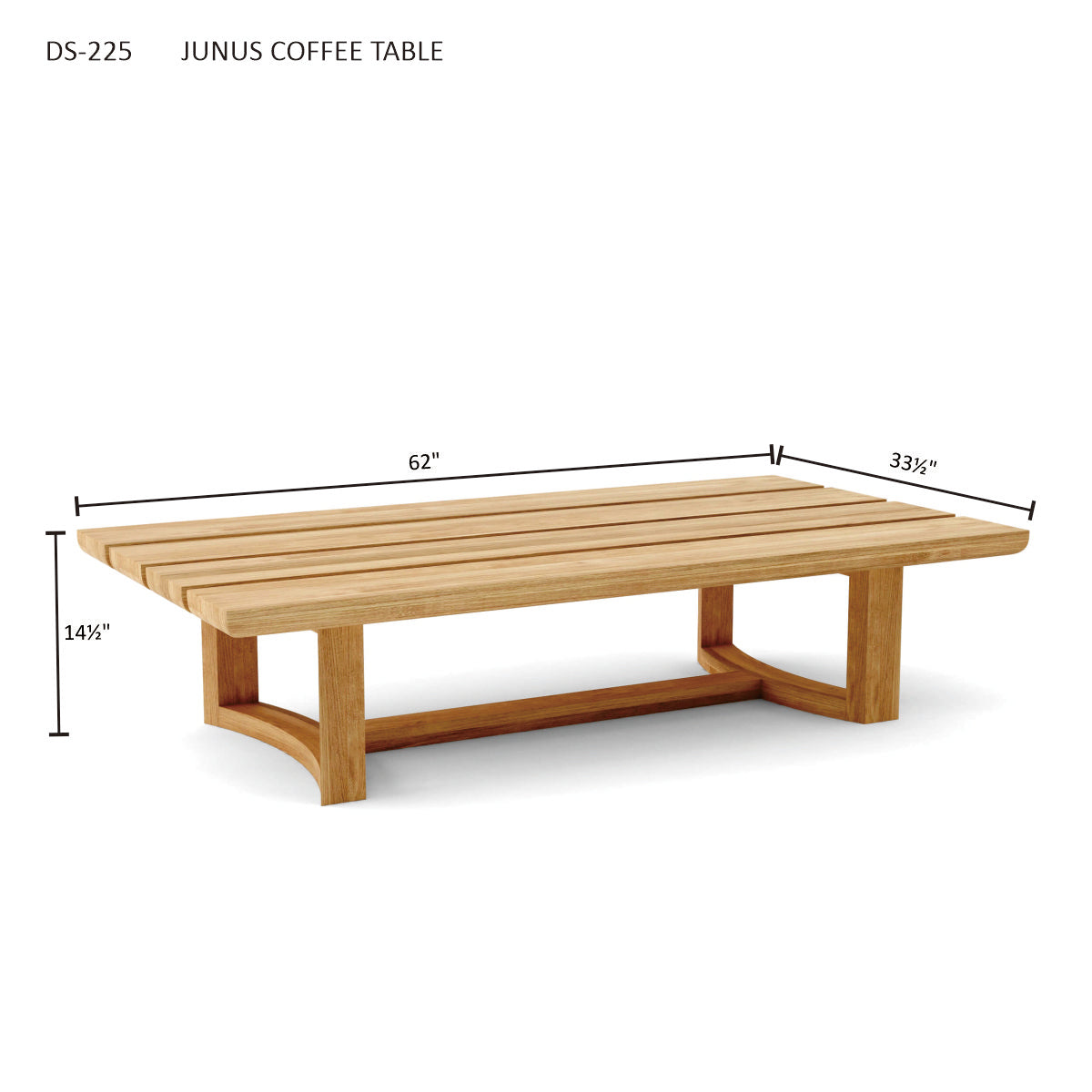 Anderson Teak Junus Coffee Table – Solid Teak Outdoor Patio Table