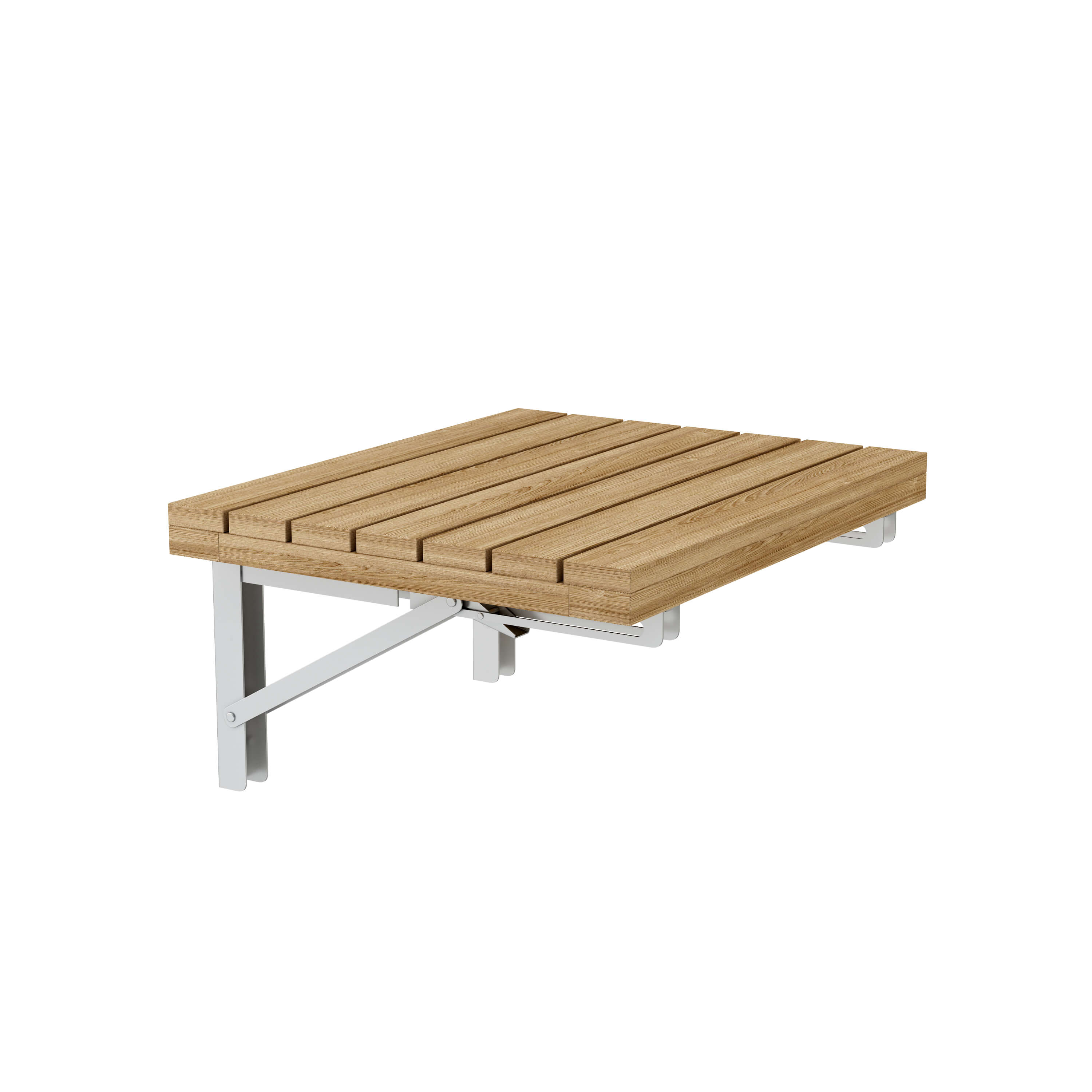 Anderson Teak Wall Mount Folding Chair Solid Teak Fold-Down Shower Seat