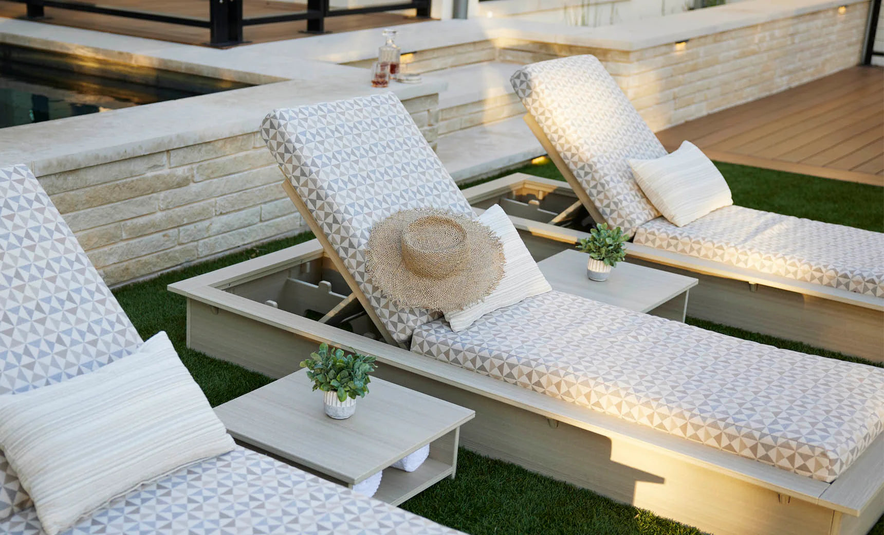 Ledge Lounger Echo 85″ Rectangular Resin Outdoor Chaise Lounger