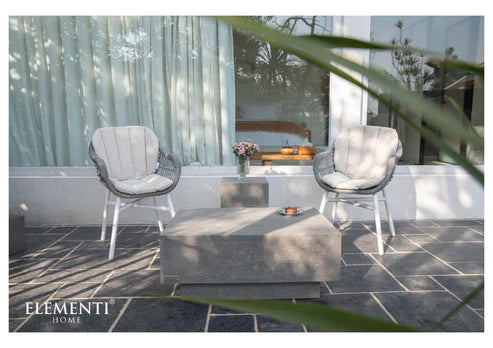 Elementi Home Tevere 18″ Square Concrete Side Table
