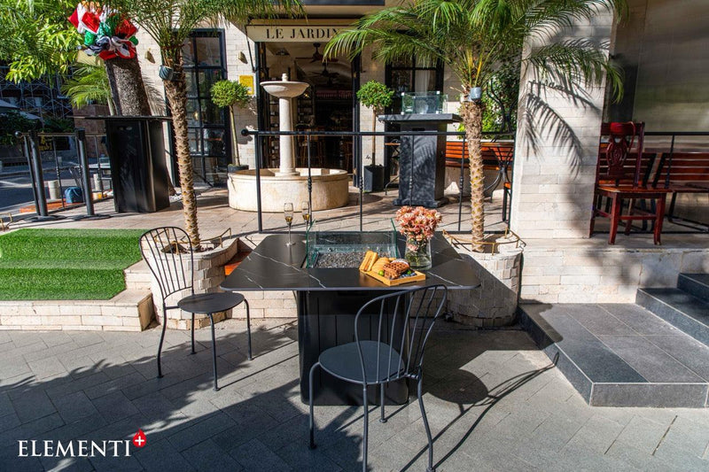 Elementi Plus Brugge Marble Porcelain Dining Table