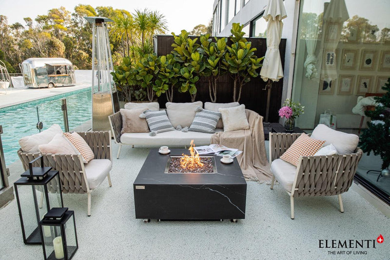 Elementi Plus Sofia Porcelain Fire Table