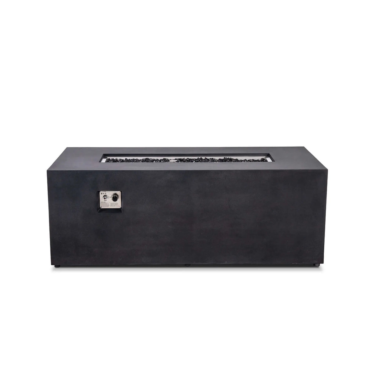 Flame Havens 68" x 30" Rectangle GFRC Concrete Propane Gas Fire Pit with Hidden Tank Drawer