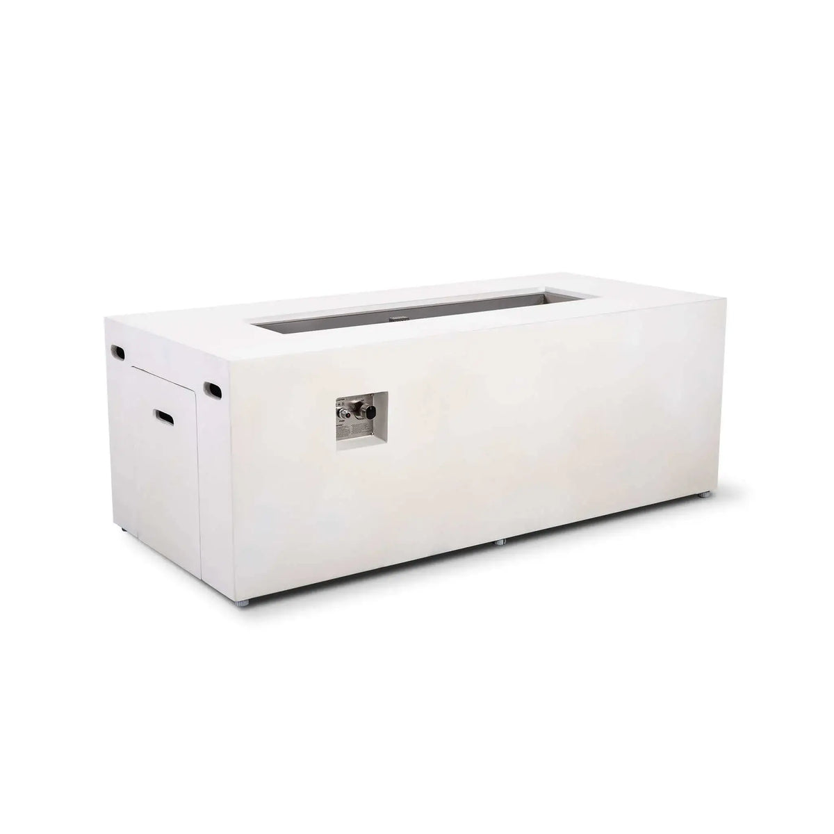 Flame Havens 68" x 30" Rectangle GFRC Concrete Propane Gas Fire Pit with Hidden Tank Drawer