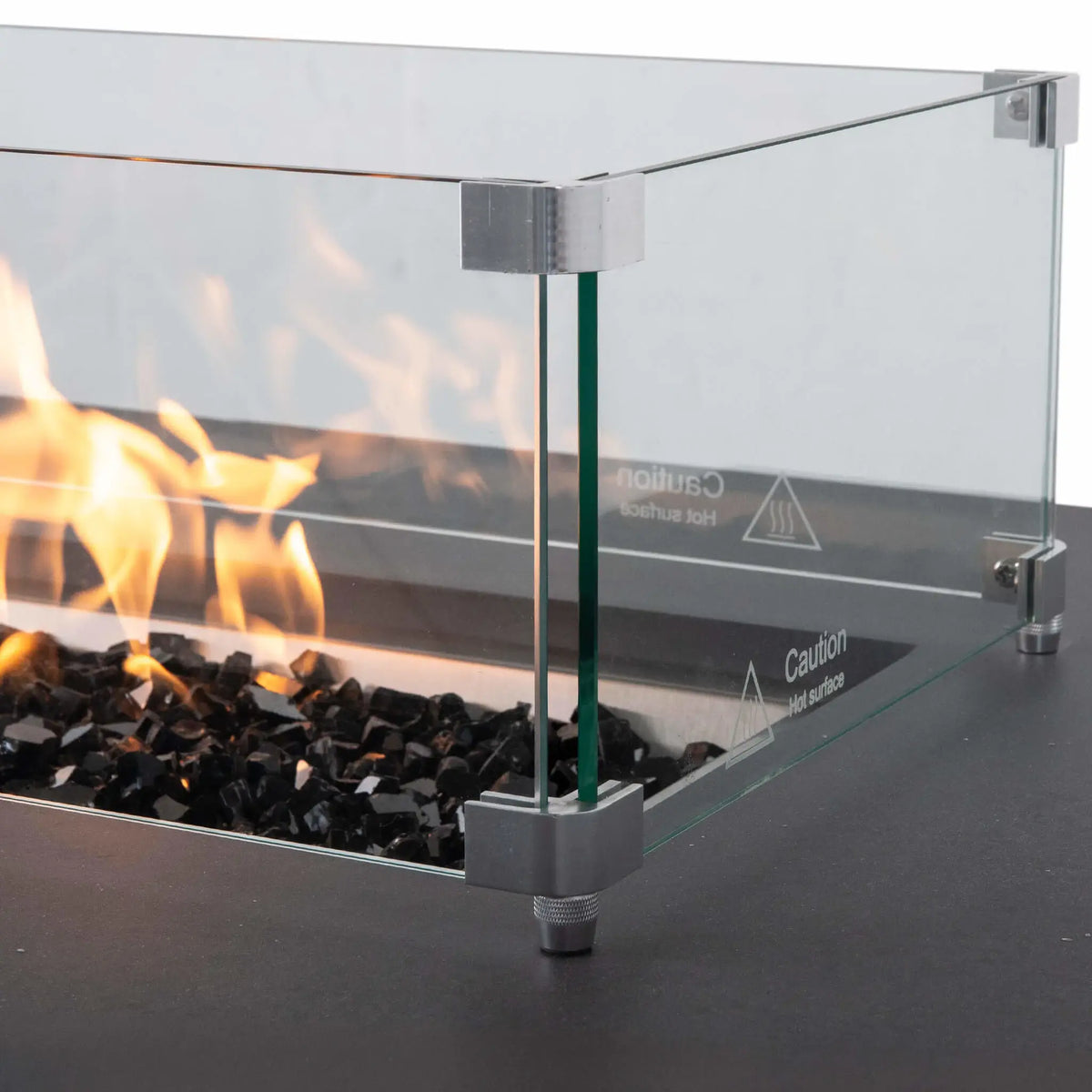 Flame Havens 68" x 30" Rectangle GFRC Concrete Propane Gas Fire Pit with Hidden Tank Drawer