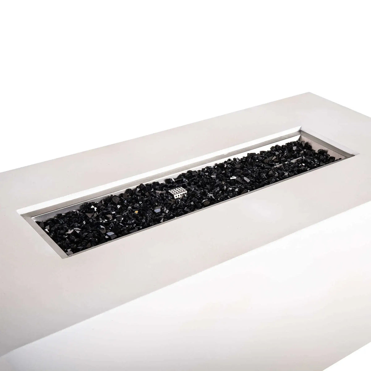 Flame Havens 68" x 30" Rectangle GFRC Concrete Propane Gas Fire Pit with Hidden Tank Drawer