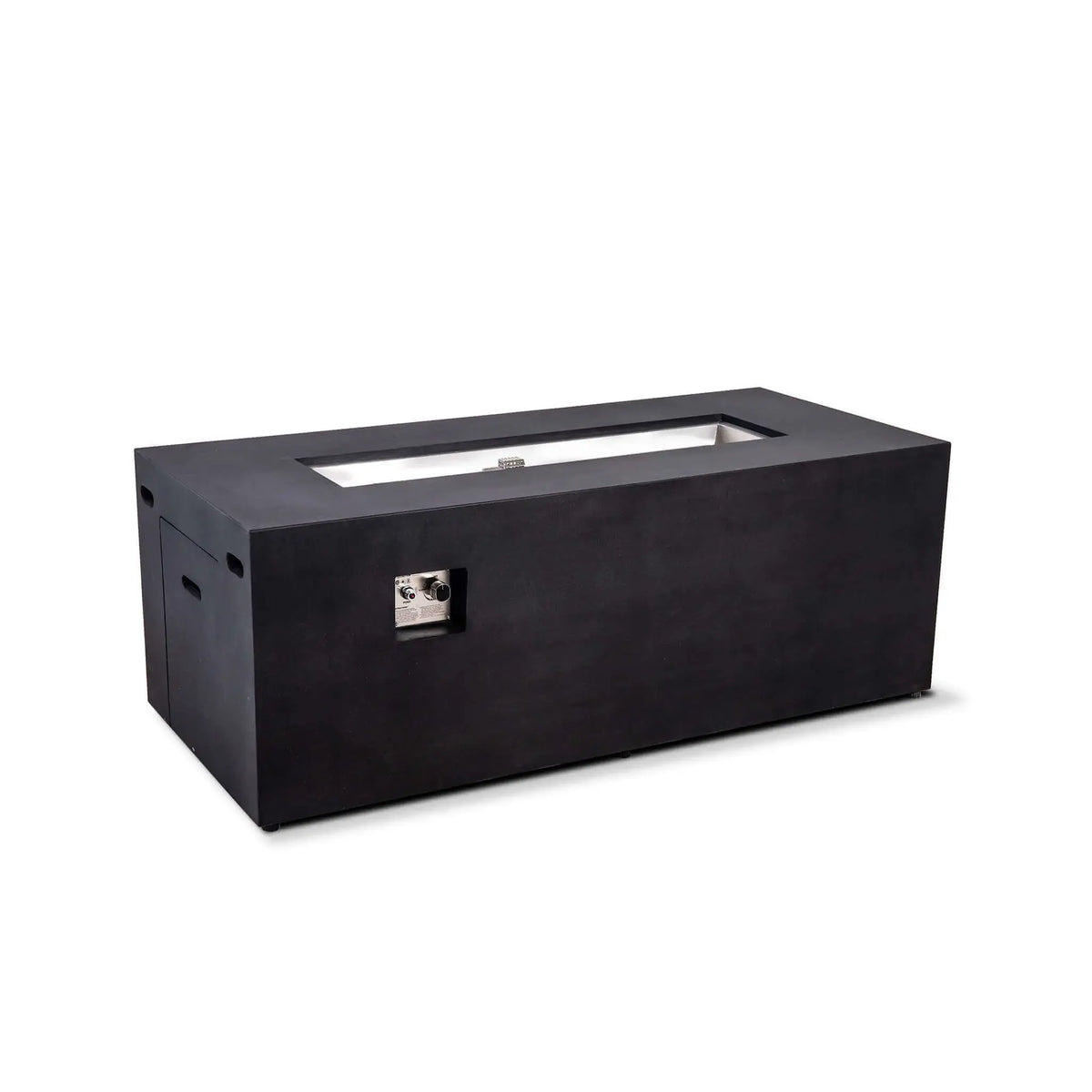 Flame Havens 68" x 30" Rectangle GFRC Concrete Propane Gas Fire Pit with Hidden Tank Drawer