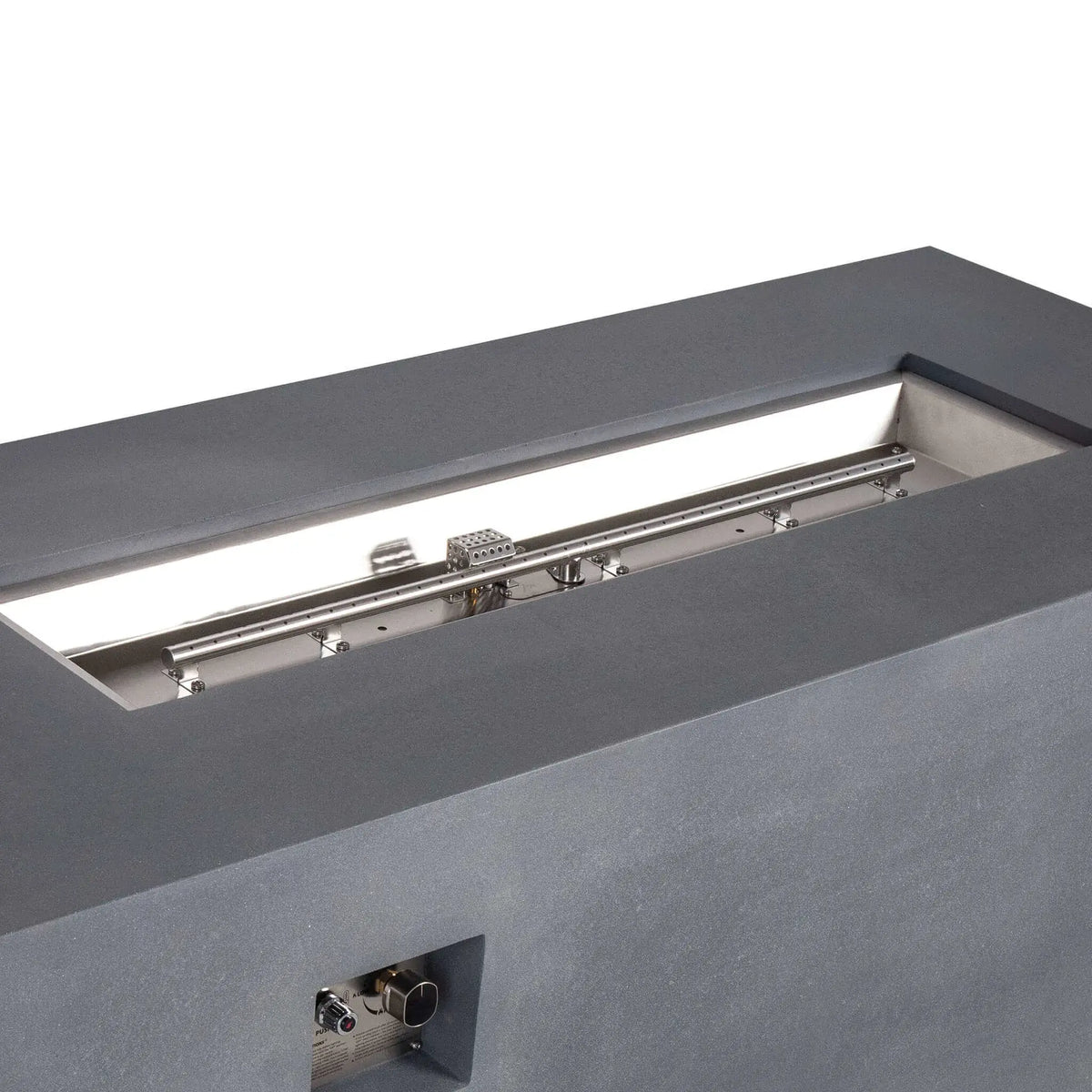 Flame Havens 68" x 30" Rectangle GFRC Concrete Propane Gas Fire Pit with Hidden Tank Drawer