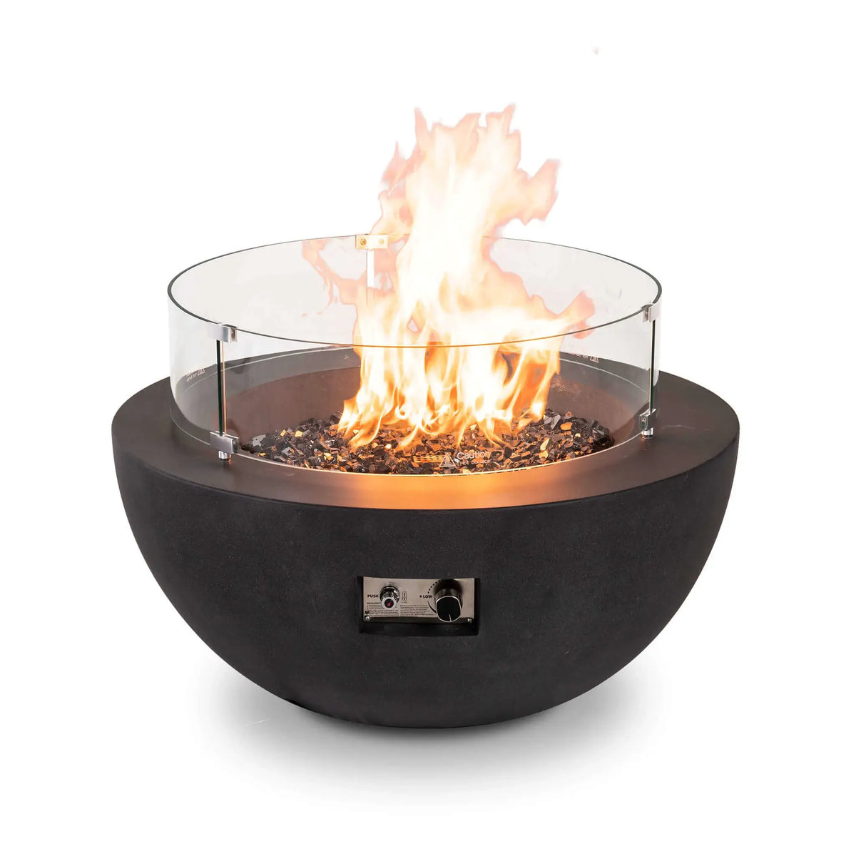 Flame Havens 28" Diameter x 7" Tall Tempered Glass Wind Guard